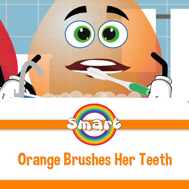 Orange Learns About Brushing Teeth 